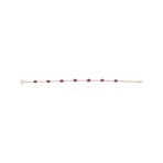 18K Yellow Gold Oval Ruby Single Line Bracelet // 7.5" // New