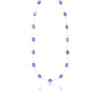 Estate 18K Yellow Gold Oval Faceted Amethyst Necklace // 18" // Pre-Owned