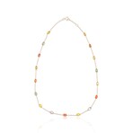 18K Yellow Gold Multi-Sapphire Necklace // 18" // Pre-Owned