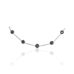 18K White Gold Black Diamond Necklace // 18" // Pre-Owned