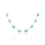 18K Yellow Gold Larimar Necklace // 18" // Pre-Owned