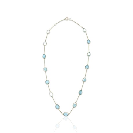 18K Yellow Gold Aquamarine Necklace // 18" // Pre-Owned