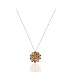 18K Yellow Gold Multi-Sapphire + Diamond Flower Pendant // Pendant Only // Pre-Owned