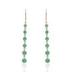 18K Yellow Gold Emerald Drop Earrings // Pre-Owned