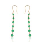 18K Yellow Gold Emerald Drop Earrings // Pre-Owned