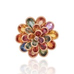 18K Yellow Gold Multi-Sapphire Ring // Ring Size: 7 // Pre-Owned
