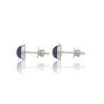 Fine Jewelry // 18K White Gold Amethyst Earrings // Pre-Owned