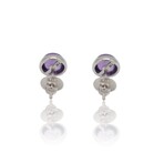 Fine Jewelry // 18K White Gold Amethyst Earrings // Pre-Owned
