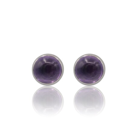 Fine Jewelry // 18K White Gold Amethyst Earrings // Pre-Owned