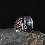 925 Sterling Silver Mystic Topaz Stone Ring // Style 1 // Multicolor (7)