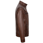 Carter Leather Jacket // Chestnut (S)