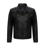 Chris Leather Jacket // Black (3XL)
