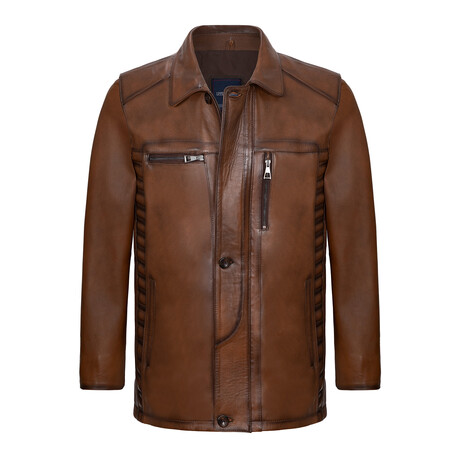 Bennett Leather Jacket // Brown (S)