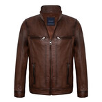 Carter Leather Jacket // Chestnut (XL)
