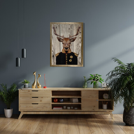 Deer the General (19.6”H x 13.7”W x 0.5”D)
