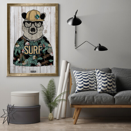 Surf Bear (19.6”H x 13.7”W x 0.5”D)