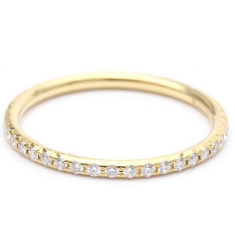 Tiffany & Co. // 18k Yellow Gold Metro Full Diamond Ring // Ring Size: 5 // Store Display