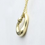 Tiffany & Co. // 18k Yellow Gold Open Heart Diamond Necklace // 16.14" // Store Display