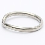 Tiffany & Co. // 18k White Gold Curved Ring With Diamond // Ring Size: 5.5 // Store Display