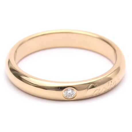 Cartier // 18k Rose Gold C De Cartier Wedding Ring With Diamond // Ring Size: 4.75 // Store Display