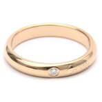 Cartier // 18k Rose Gold C De Cartier Wedding Ring With Diamond // Ring Size: 4.75 // Store Display