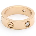 Cartier // 18k Rose Gold Love Diamond Ring // Ring Size: 5.75 // Store Display
