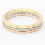 Cartier // 18k Rose Gold + 18k Yellow Gold Vendome Diamond Ring // Ring Size: 4.5 // Store Display
