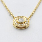 Tiffany & Co. // 18k Yellow Gold Circlet Mini Diamond Necklace // 16.14" // Store Display