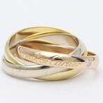 Cartier // 18k Rose Gold + 18k White Gold + 18k Yellow Gold Trinity Diamond Ring // Ring Size: 5.25 // Store Display