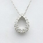 Ponte Vecchio // 18k White Gold Diamond Necklace // 14.96"-16.14" // Store Display