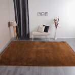 Plush Tassel Rug // Brown (3.9' x 10.9')