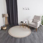 Jute Sisal Round Rug // Beige (3.9' x 3.9')