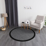 Jute Sisal Round Rug // Smoked Black (3.9' x 3.9')