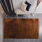 Plush Tassel Rug // Brown (3.9' x 10.9')