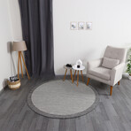 Jute Sisal Round Rug // Gray (3.9' x 3.9')