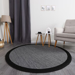 Jute Sisal Round Rug // Smoked Black (3.9' x 3.9')