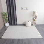 Chenille Woven Rug // Cream (2.5' x 4.9')