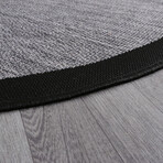 Jute Sisal Round Rug // Smoked Black (3.9' x 3.9')