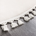 Round Tassel Rug // White (3.9' x 3.9')
