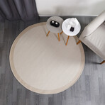 Jute Sisal Round Rug // Beige (3.9' x 3.9')