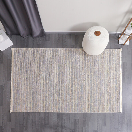 Chenille Woven Rug // Beige (2.5' x 4.9')