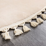 Round Tassel Rug // Cream (3.9' x 3.9')