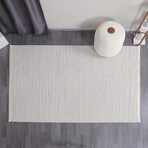 Chenille Woven Rug // Cream (2.5' x 4.9')