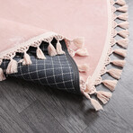 Round Tassel Rug // Powder (3.9' x 3.9')