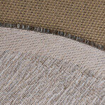 Jute Sisal Round Rug // Beige + Brown (3.9' x 3.9')