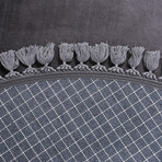 Round Tassel Rug // Anthracite (3.9' x 3.9')