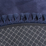 Round Tassel Rug // Indigo (3.9' x 3.9')