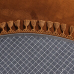 Round Tassel Rug // Brown (3.9' x 3.9')