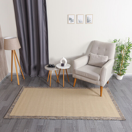 Jute Sisal Rug // Beige + Coffee (2.9' x 4.9')