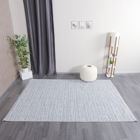 Chenille Woven Rug // Blue (2.5' x 4.9')